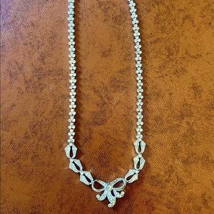 Antique crystal bow necklaces
